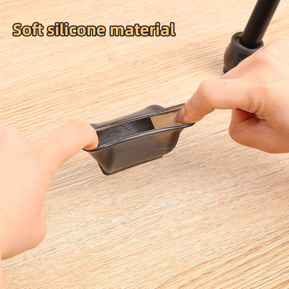 1/4Pcs Chair Leg Caps Rubber Feet Protector Stool Table Furniture Leg Cover Non Slip Felt Bottom Pads Round Square Floor Protectors. 