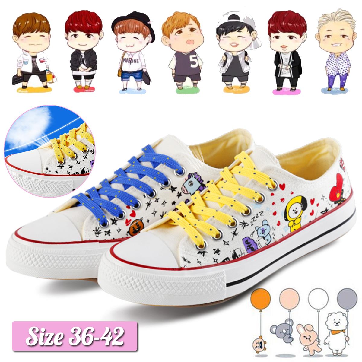 BT21 KPOP JIMIN 1 Pair Shoes Canvas 