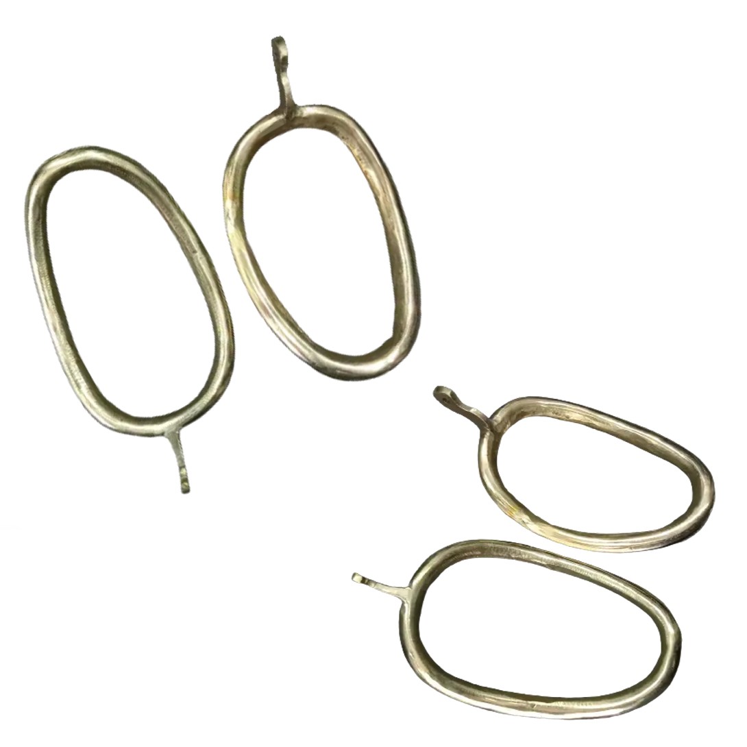 Pair of Large Silambu - සිලම්ඹු சிலம்பு Sri Lankan traditional musical and Dancing instruments Brass. 