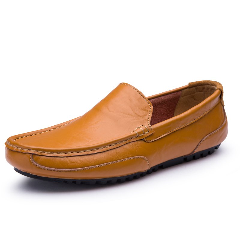 【ALLGOOD】Men's Leather Casual Shoes Outdoor Fashion Men Loafers Spring Autumn Cow Leather Loafers Soft Comfortable Male Business shoes