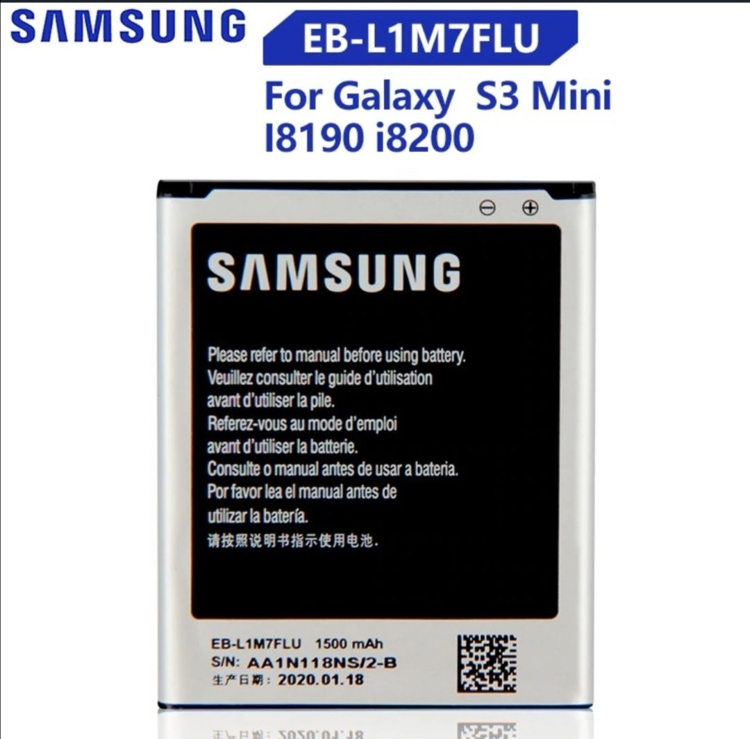 Samsung Battery For 7562 7560 7582 7580 8200 Galaxy S3 Mini S3Mini 8190 8190 8190 8200 1500mAh