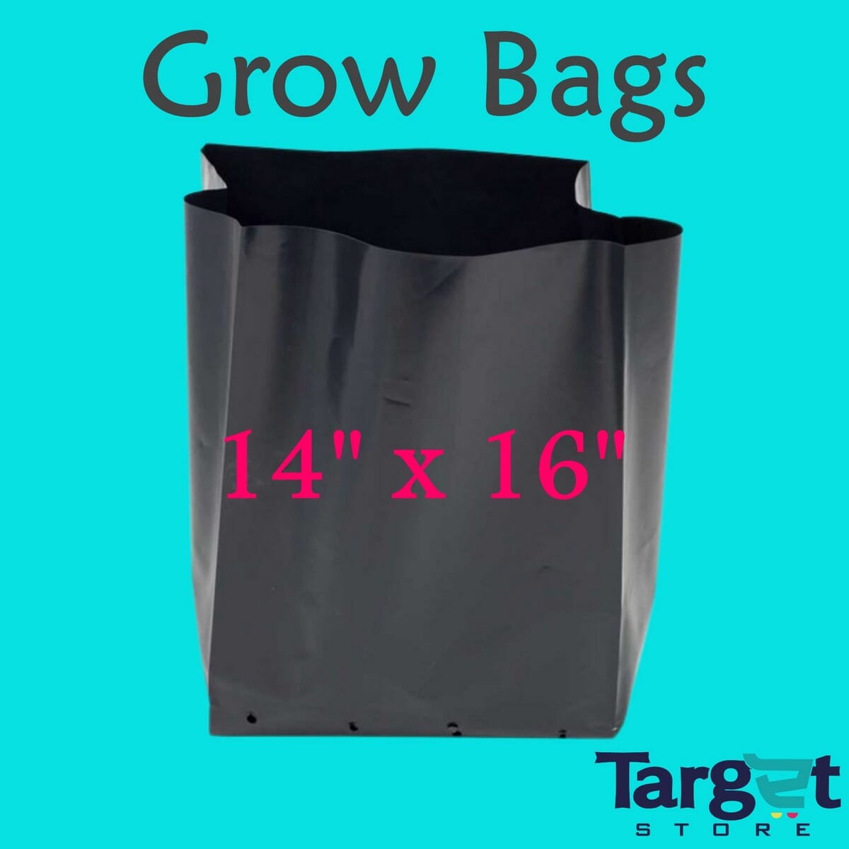 Planting bags Poly Grow Bag 14" x 16" 25bags / 50 bags / 100 bags Daraz.lk