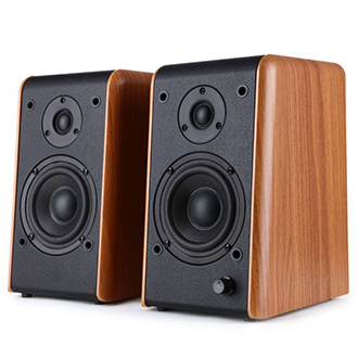 MICROLAB  B77 BT Bluetooth Speaker Wooden Color 2.0 Stereo System. 