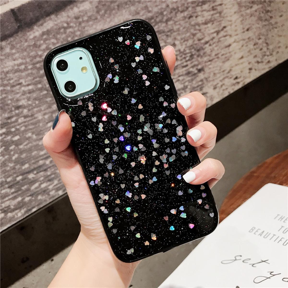 【ThinkWay】Bling Glitter Case For Apple iPhone 6 S 6s 7 8 Plus 11 Pro X XR XS Max Star Heart Sparkle Sequins Soft Clear Silicone TPU Cover