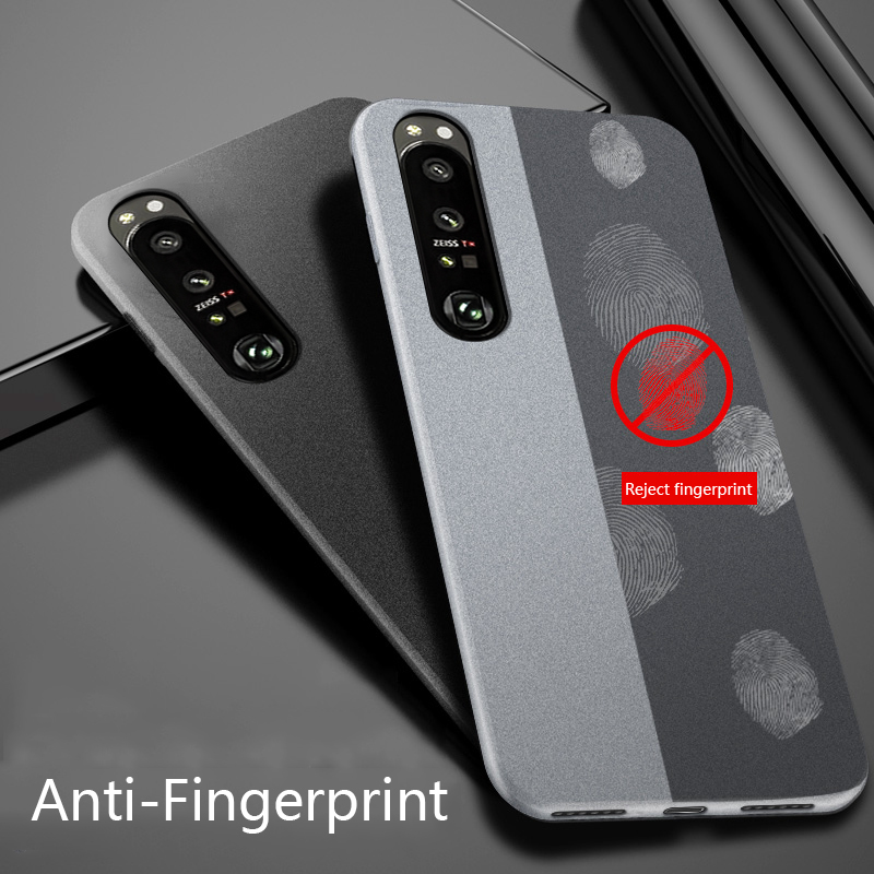 Biruiqu For Sony Xperia 1 II Shockproof Anti Slip Soft TPU Sandstone Matte Back Case Cover. 