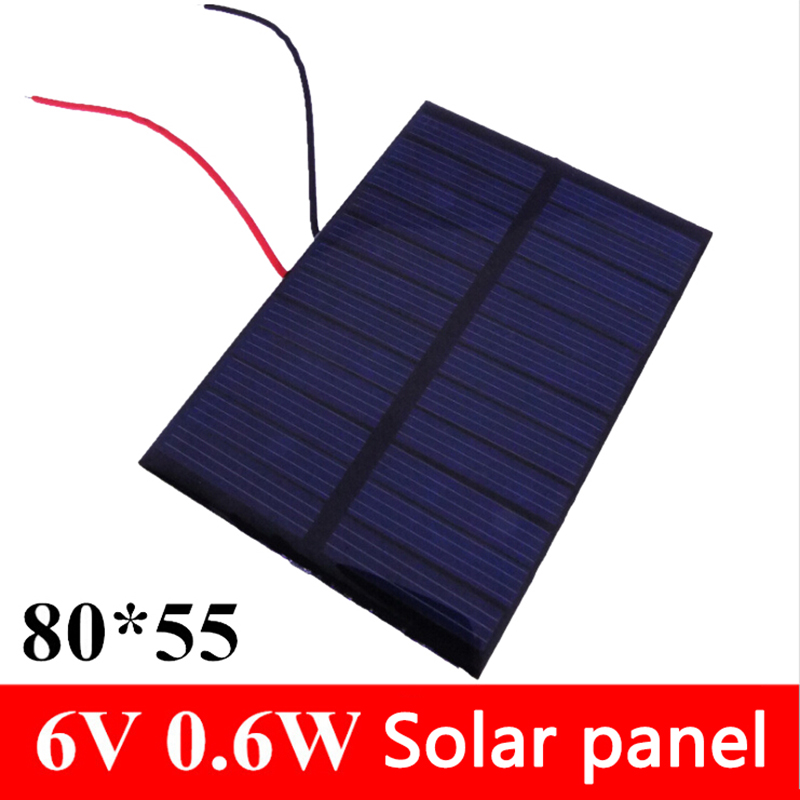New 6v 100ma 0.6w epoxy solar panel photovoltaic polycrystalline cell