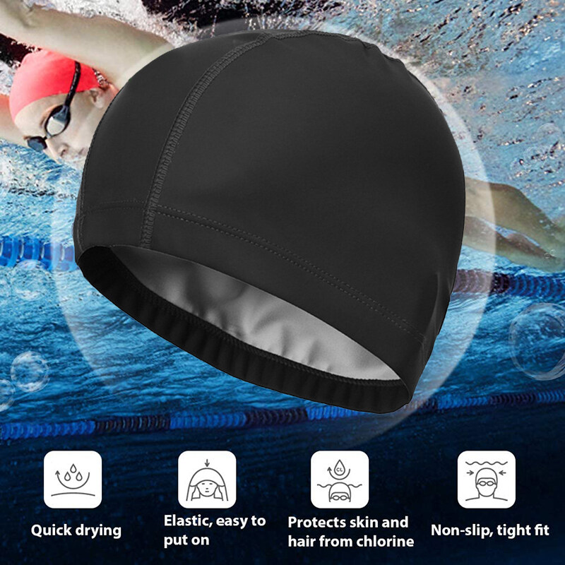Adult Swim Cap Unisex Man Swimming Cap Woman Swim Cap Topi Renang Topi Mandi Kolam Topi Berenang Swimming Head Cover. 