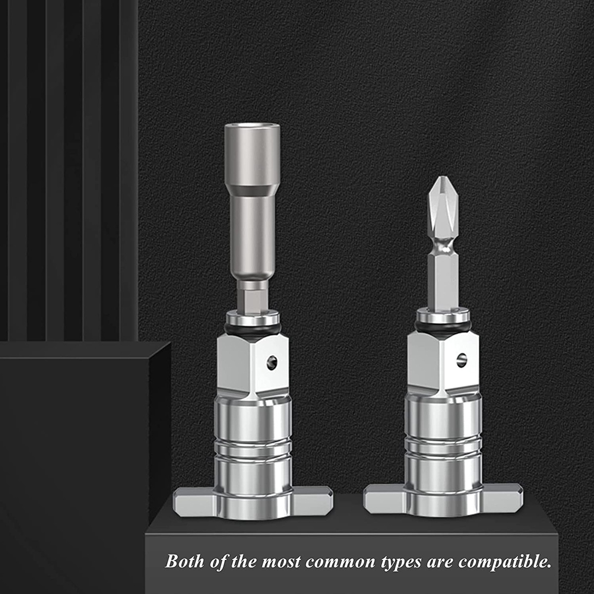 Compatible Impact Driver Anvil Assembly in Drill Head Housing. 