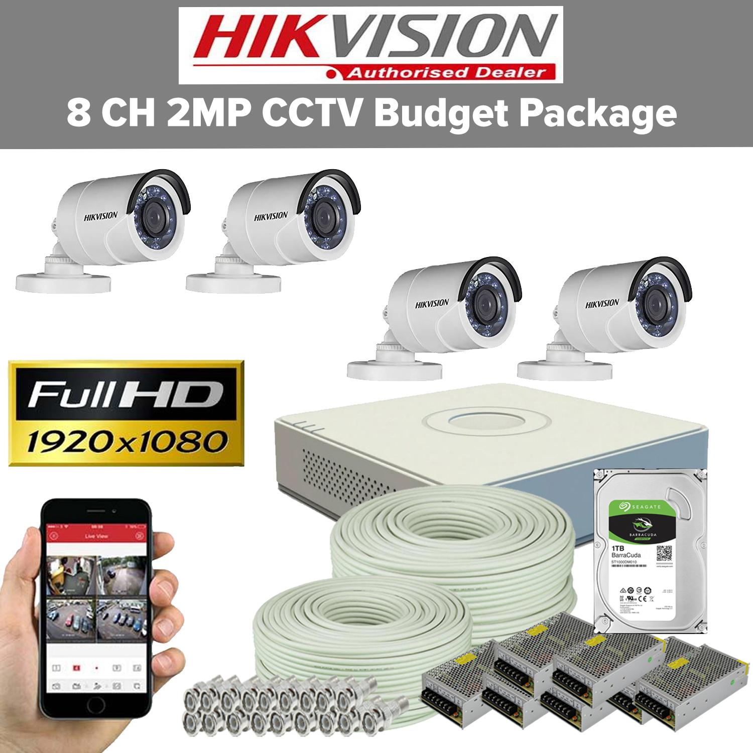 Hikvision 8 Ch 2mp Cctv Budget Package 10 Buy Sell Online Best Prices In Srilanka Daraz Lk