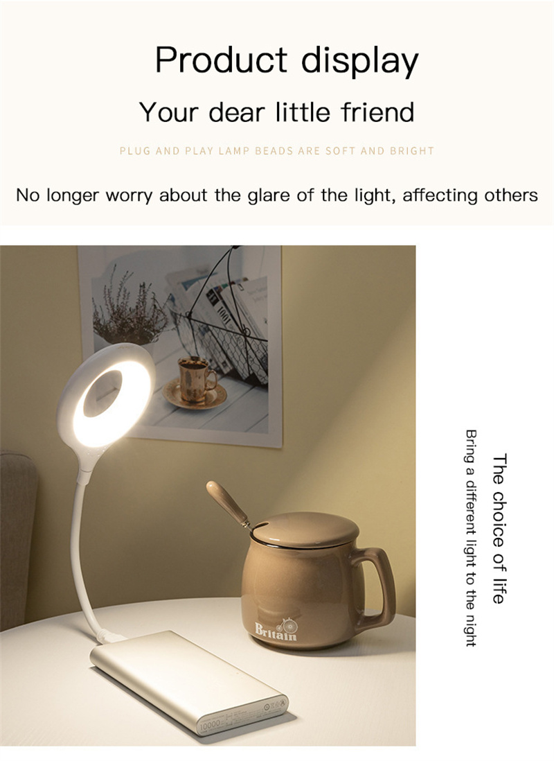 USB Smart Voice Control Super Light, Night Light for Kids, Reading Lights for Children Elderly People to Read in Bed for all use. 