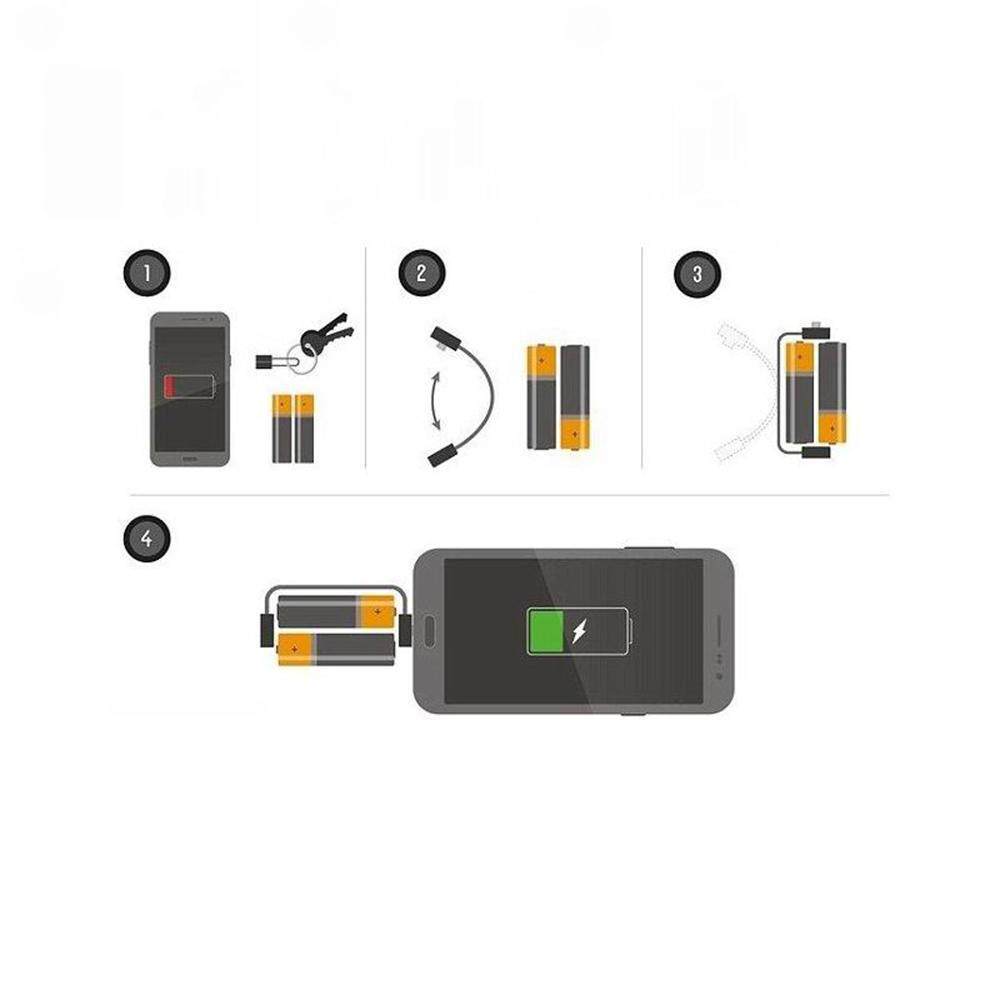 Outdoor Portable Emergency Mini Mobile Phone Power Bank Rechargeable Charger for Android Phones / MP3 / MP4 / PSP / GPS and So on (Batteries NOT Included). 