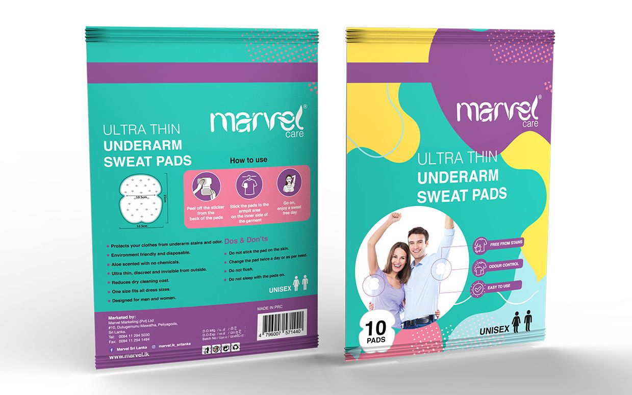 Marvel Underarm Sweat Pads - 10 Pads. 