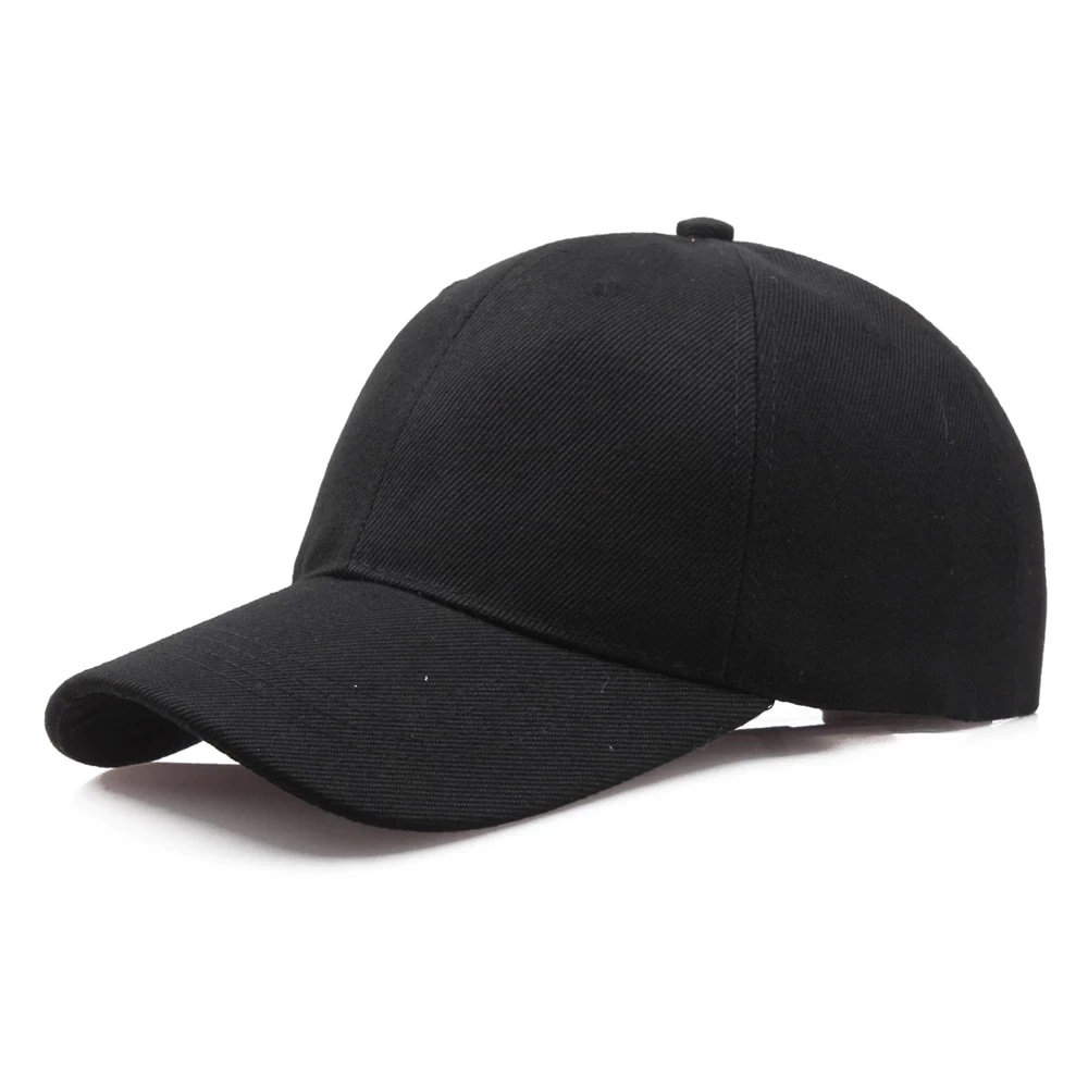 Plain White Baseball Hat Men Women Unisex Black and White Plain Cap Black Cap. 