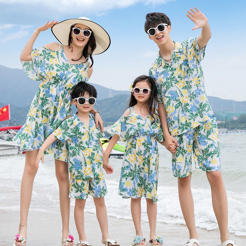 Beach Couple's Outfit Summer Dress Suit Seaside Vacation Honeymoon Hainan Sanya Wedding Photo Travel Wear Matching Clothes