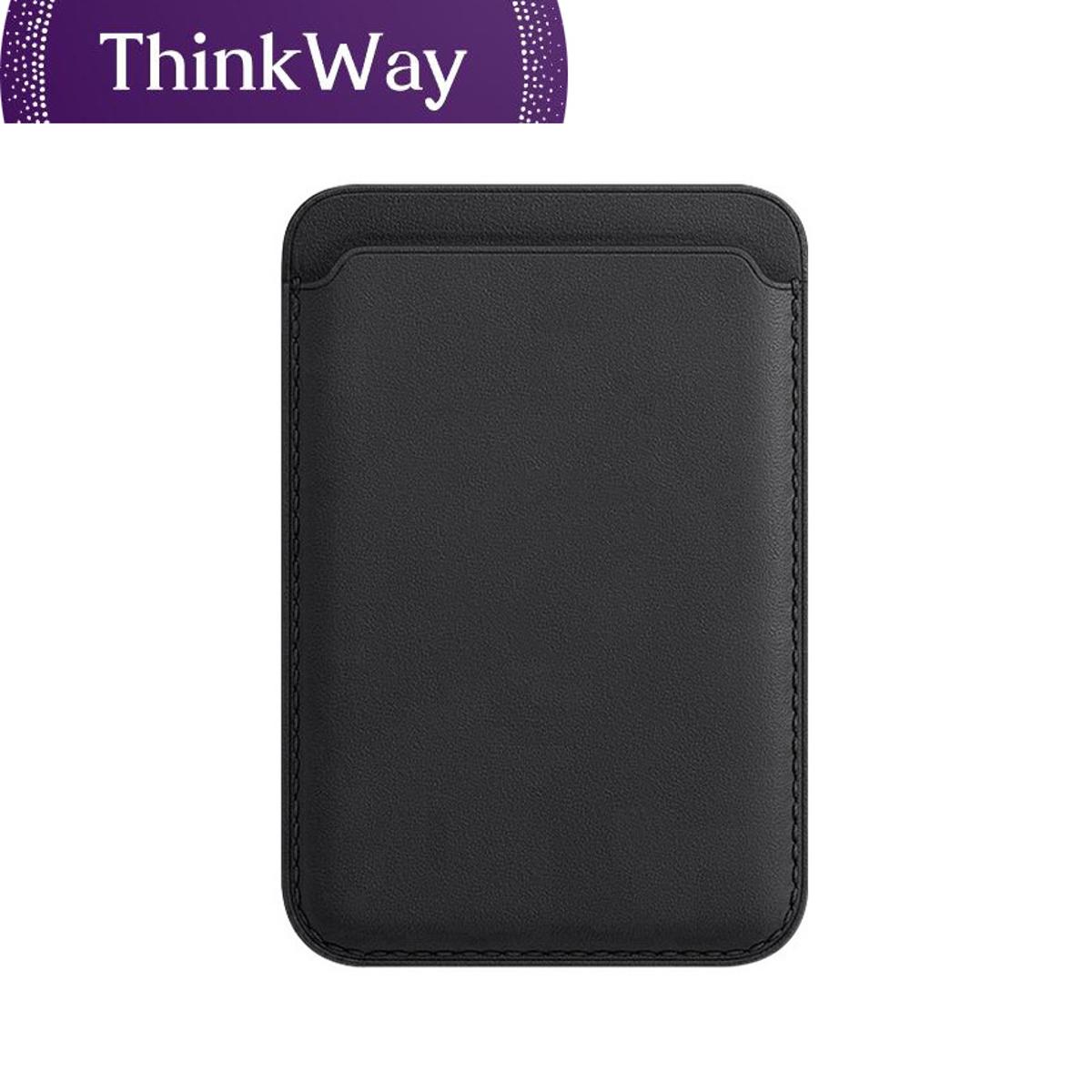 【ThinkWay】For Magsafe Magnetic Leather Wallet Card Bag For iPhone 13 12 11 Pro XS Max Mini XR X 7 8 Plus SE Magnetic Adsorption Back Case