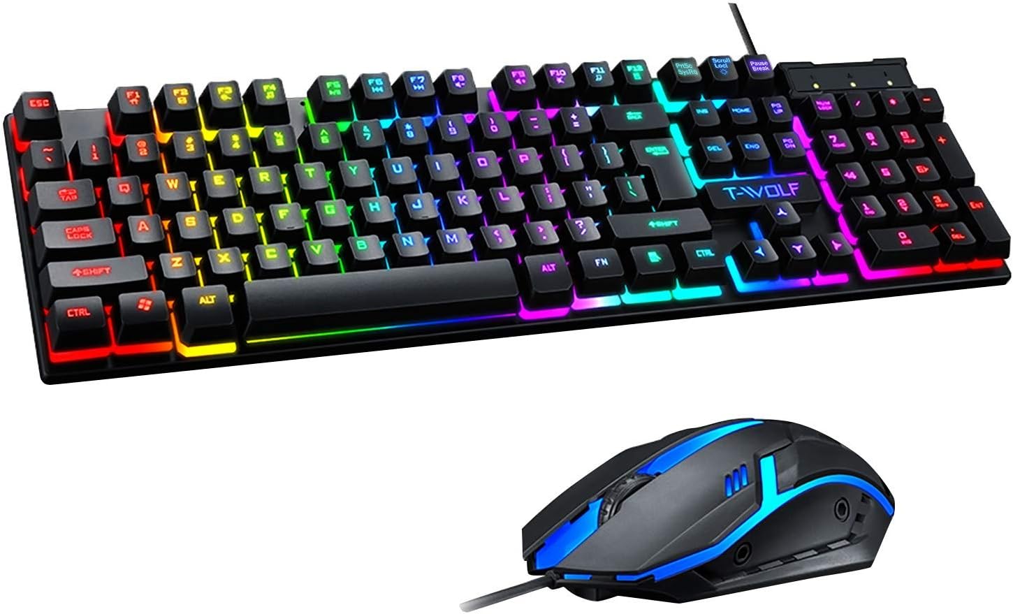 RGB Gaming Keyboard & Combo T-Wolf TF200. 