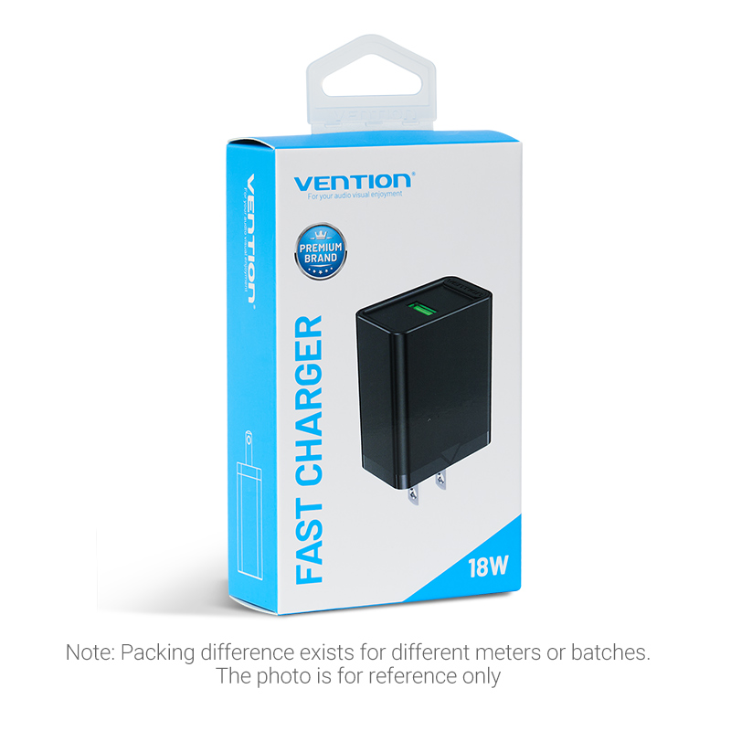 Vention 18W Charger original Fast Charger for Android QC3.0 for iPhone 14 pro max Huawei Redmi Note10 Pro Xiaomi Poco X3 NFC Samsung S20 Realme Quick Charging USB Wall Charger. 