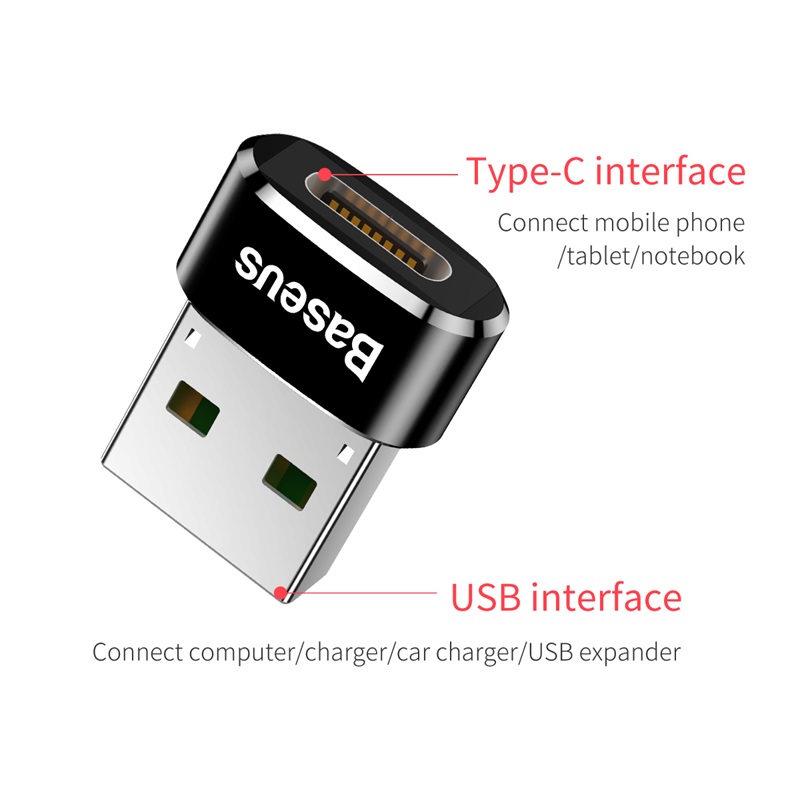 Baseus – adaptateur USB 3.1 OTG Type C vers USB femelle, convertisseur pour  Macbook Pro Air, Samsung S22, Xiaomi, connecteur USBC OTG USB-C - AliExpress