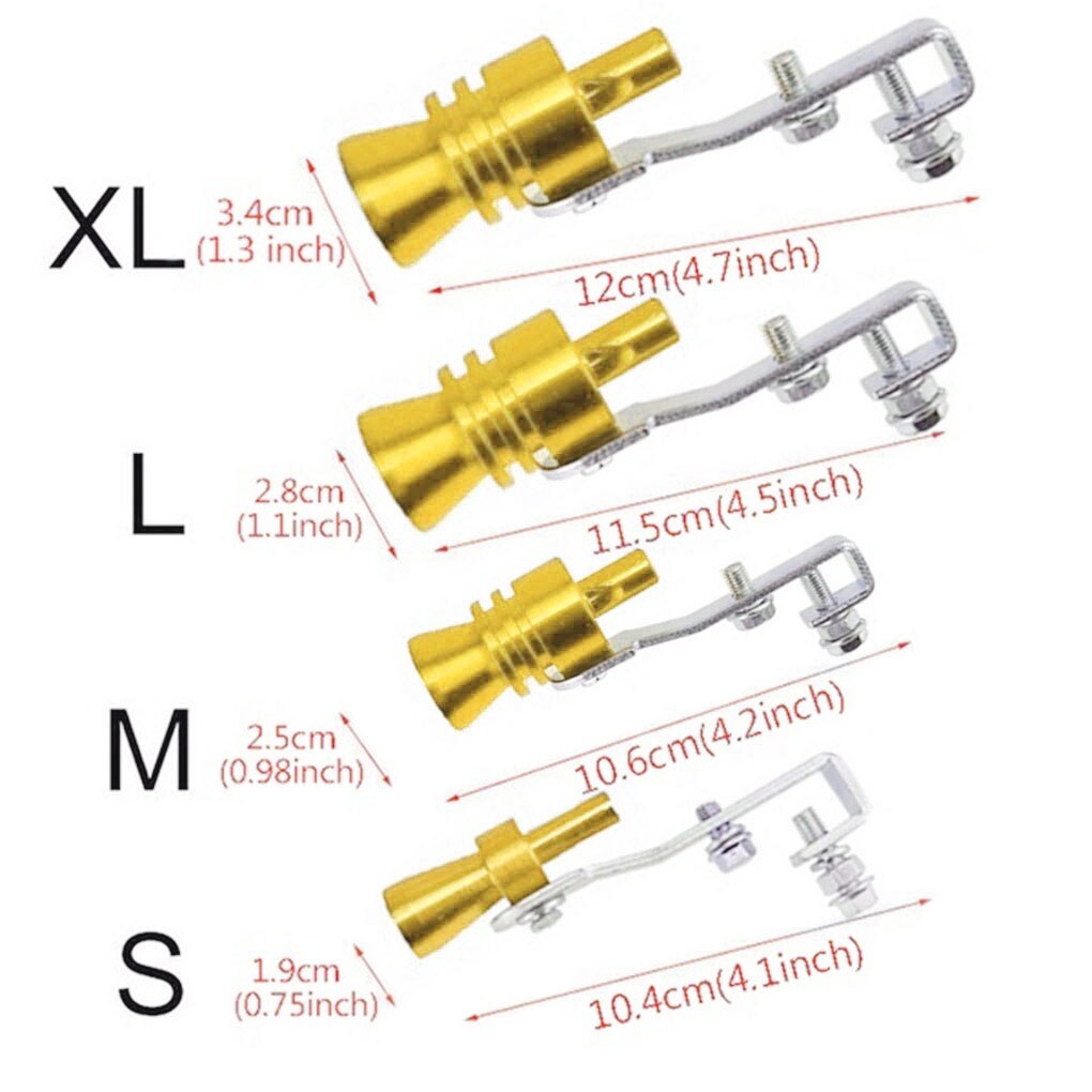 【Silver S】 Universal Sound Simulator Car Sound Whistle Vehicle Refit Exhaust Turbo Whistle Car Turb Muffler. 