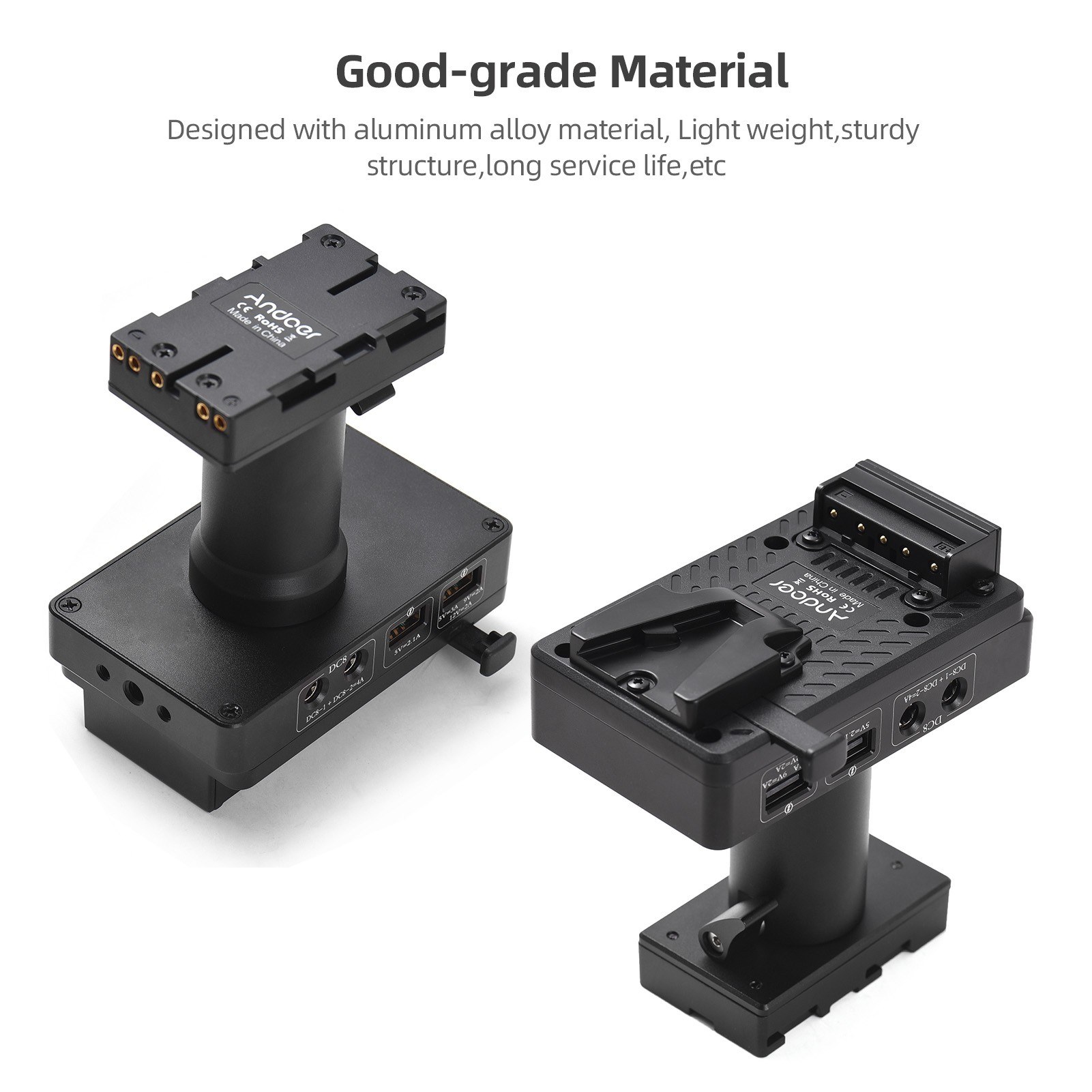 V ock V Mount Battery Plate to BP-U Dummy Battery Adapter with Adjustable Rod. 