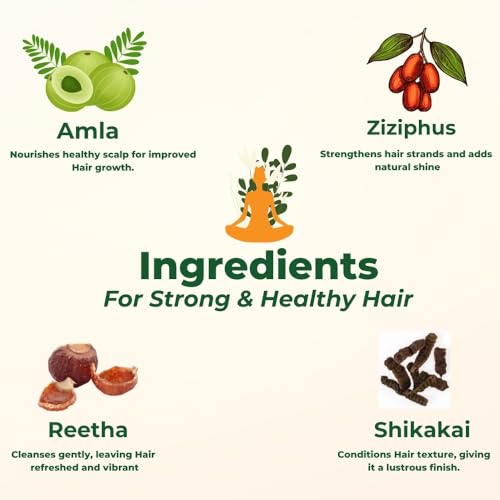 Cultivator's Natural Hair Shampoo with Amla, Reetha, Shikakai Powder for hair wash|Dry Shampoo Volume Powder|Certified Organic| Hair Cleansing|100% Natural Indian Herbs for Hair Growth - 250gm (FROM INDIA SAB). 