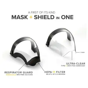 Active Shield Full Face Mask Cycling Sports Safety Protective Transparent Shield
