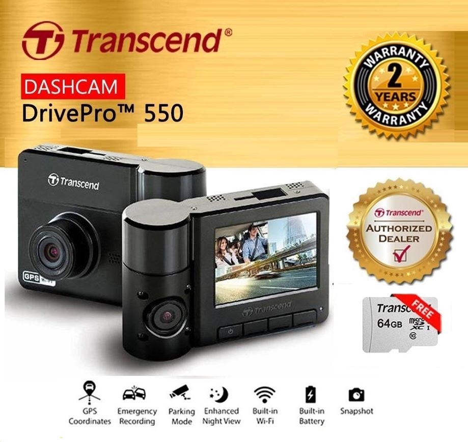 transcend dual dash cam