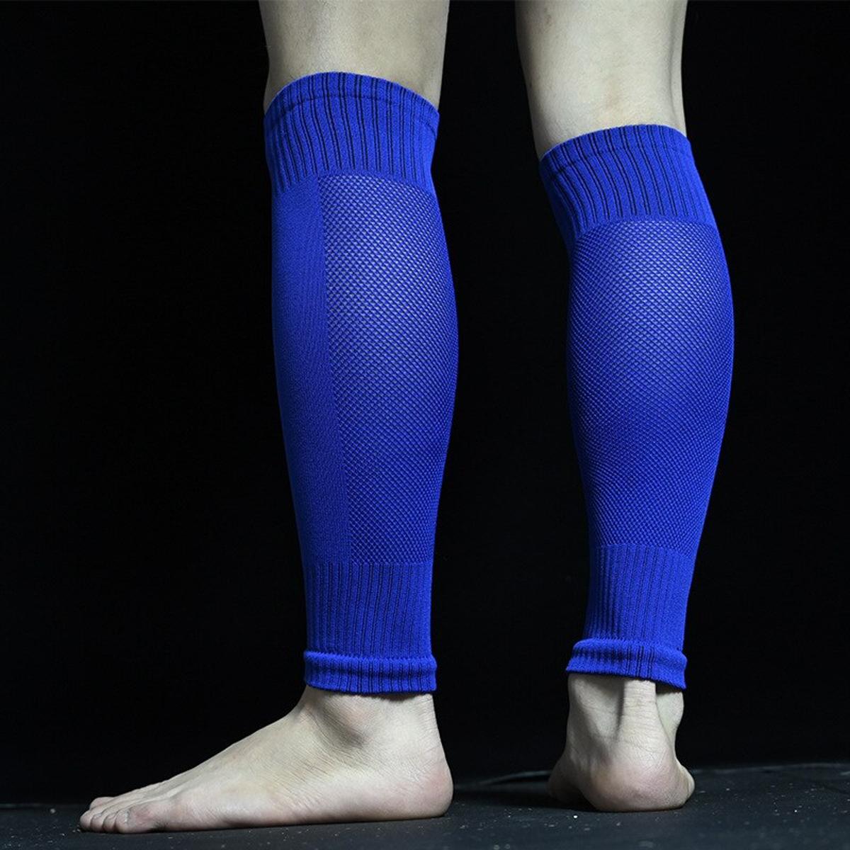 Football Sock Breathable Without Feet Socks Professional Football Shin Guards Fixed Leg Warmers Foot Package To Protect The Calf