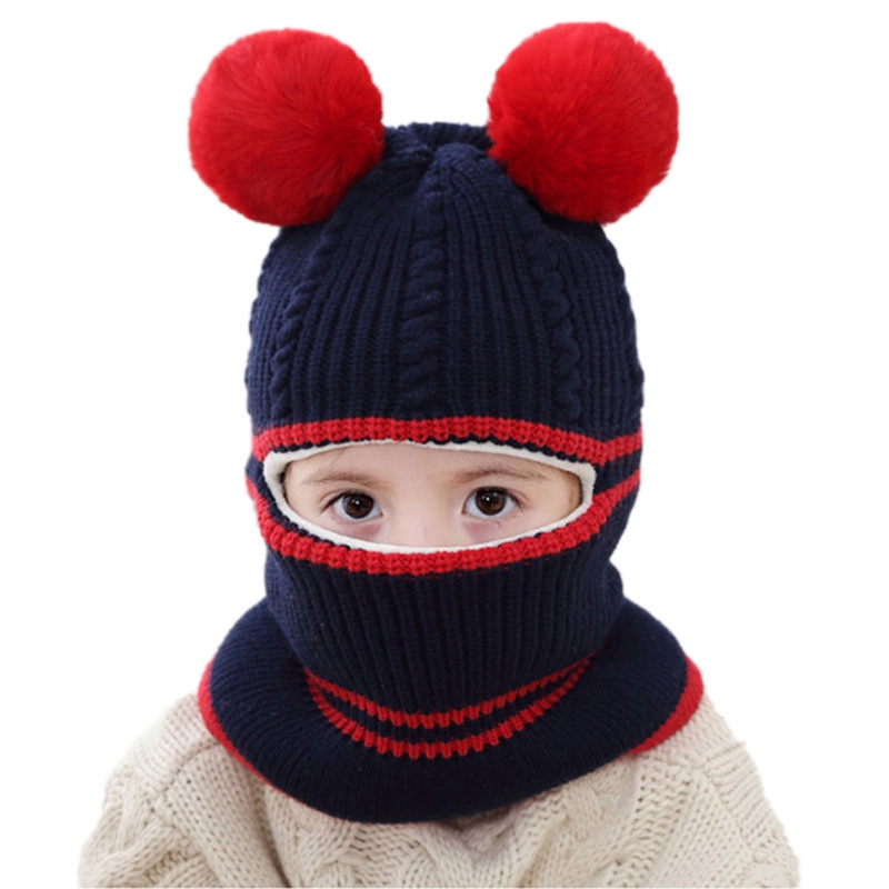 children's hat and scarf in one