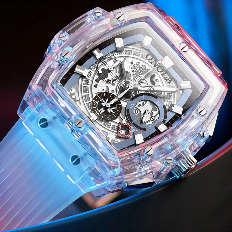 ONOLA Brand Fashion Business Leisure Sports Quartz Square Luxury Analog Men's Watch. 