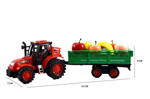 Truck Farm Tractor Car with Bucket Trailer Modern Farm Machinery Car Toy Combination Simulation Farmer Tractor Hobby Toys For Kids