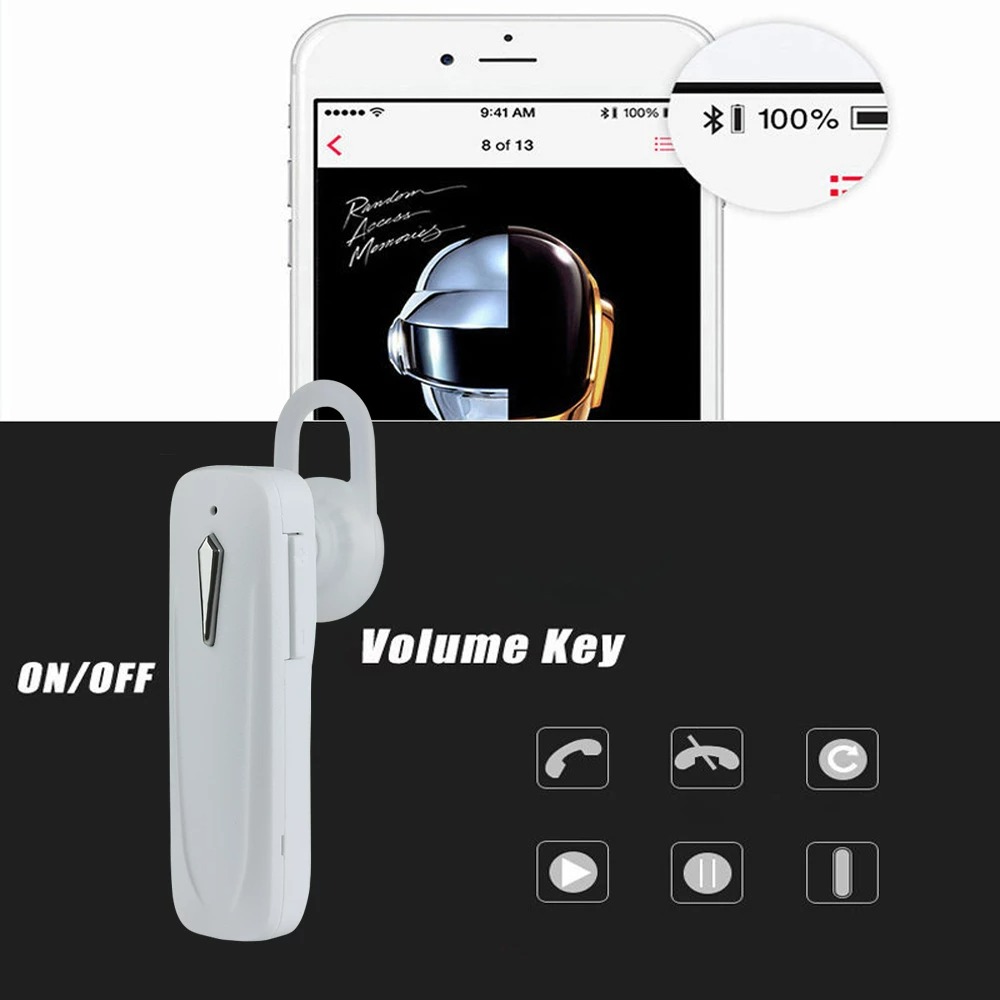 New 2025 Samsung Bluetooth Headset Wireless Stereo Earphone With Mic for Mobile Phone Handsfree Headphone - One Side. 