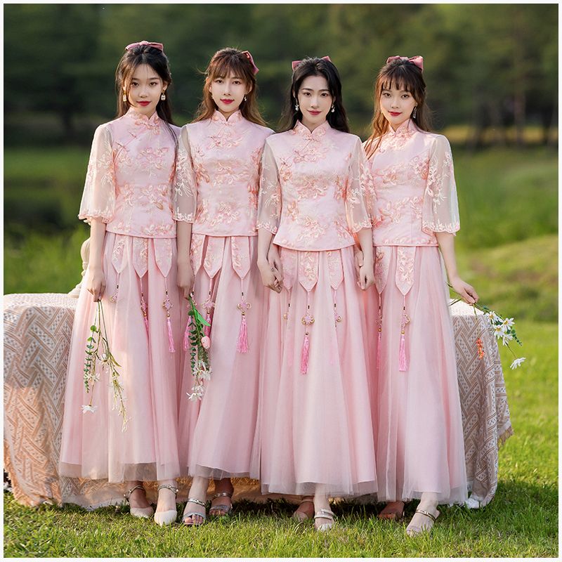 Traditional chinese hot sale bridesmaid dresses