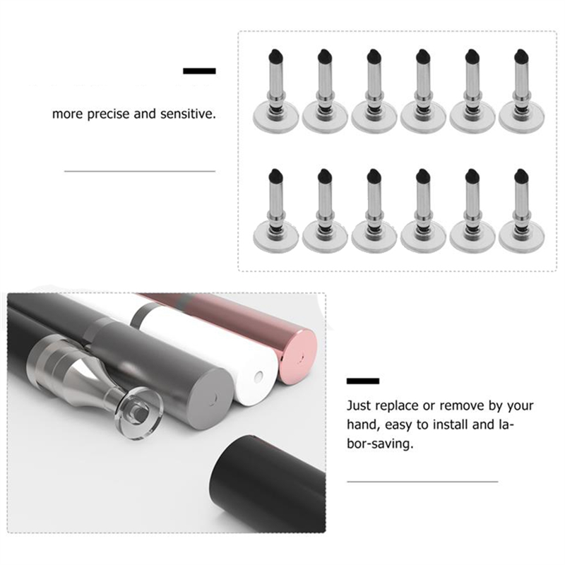 12Pcs Tip Capacitive Stylus Touch Screen Pen Nibs Silicone Pencil Tip. 