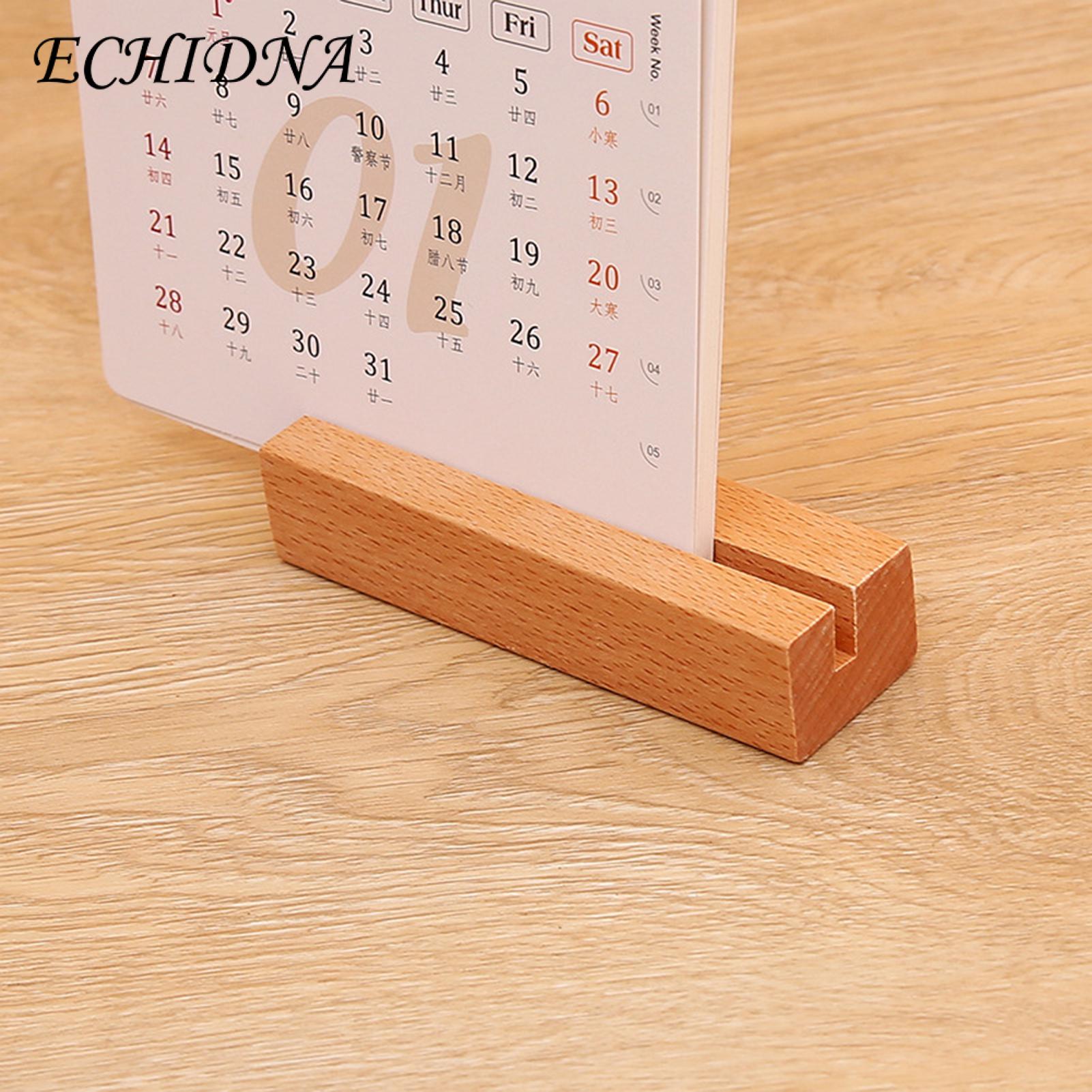 Thickened Paper Calendar 2024 Cartoon Theme Desk Calendar with Wooden Base Monthly Desktop Calendar for Home Office School Jan to Dec 2024 Southeast Asian Buyers' Favorite Non-bleeding Ink Calendar. 