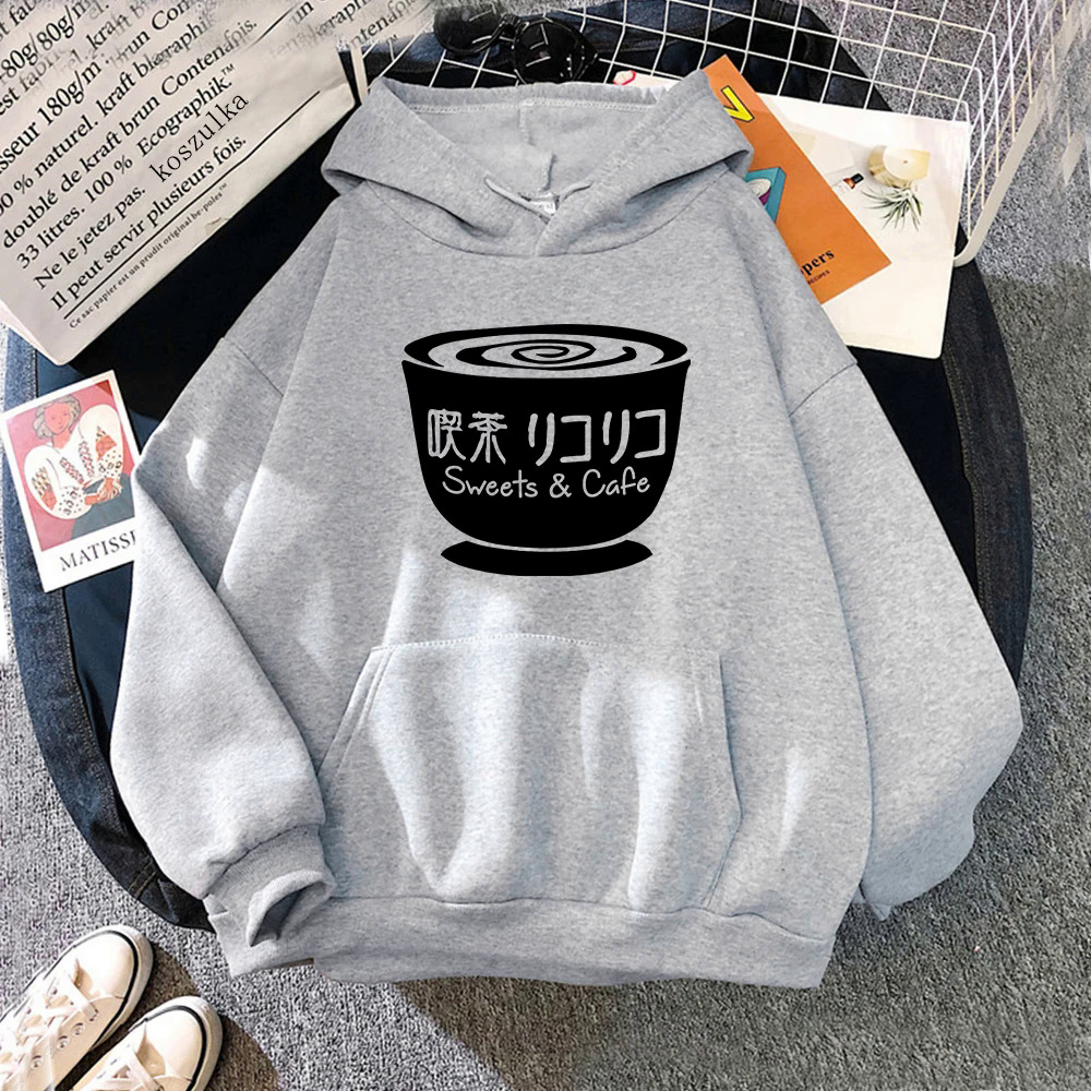 Anime Lycoris Recoil Sweet and Cafe Lyco Reco Hoodie Women Aesthetic Graphic Chisato Hoodies Unisex Manga Takina Sweatshirt Tops. 