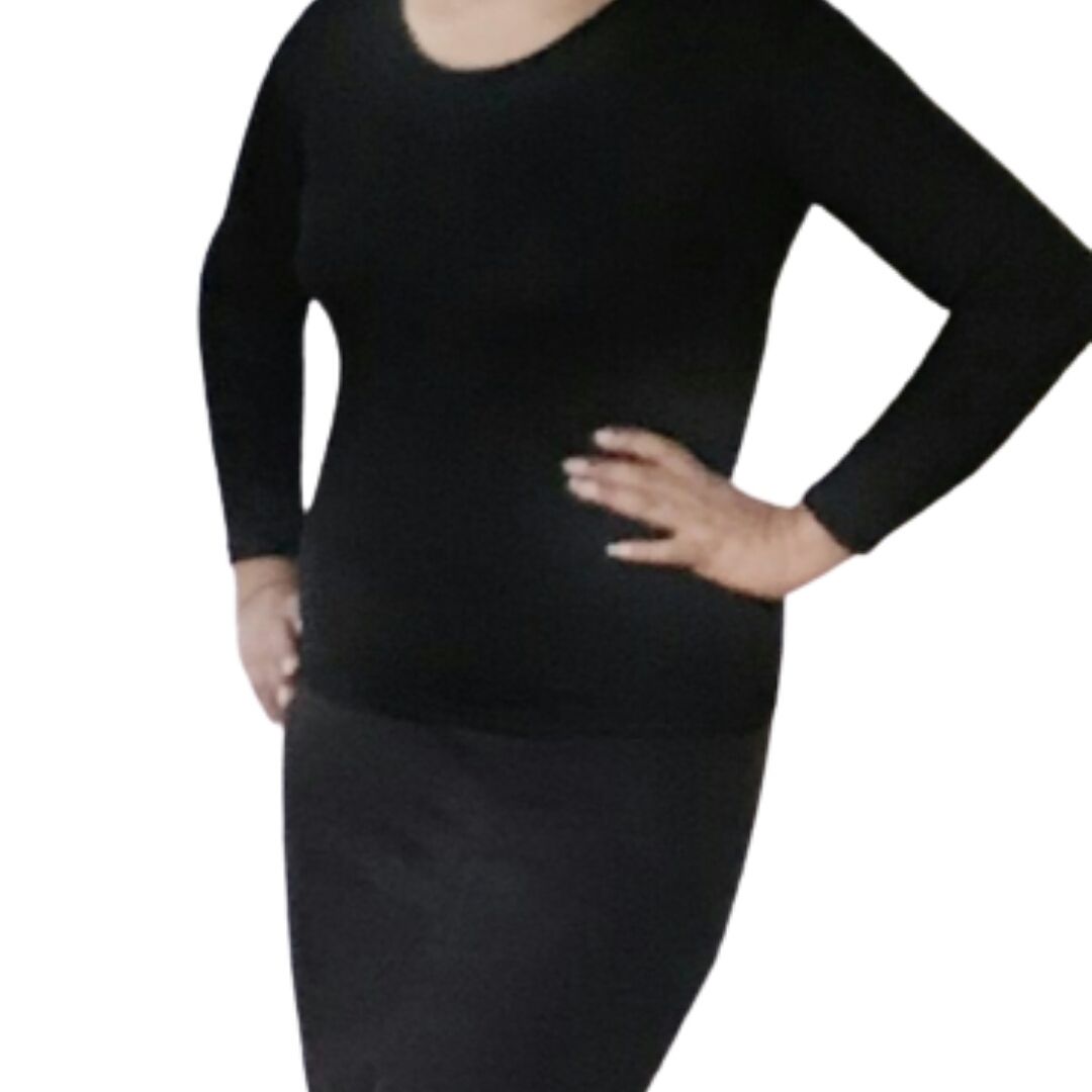 Ladies long sleeve tshirt (Black color). 