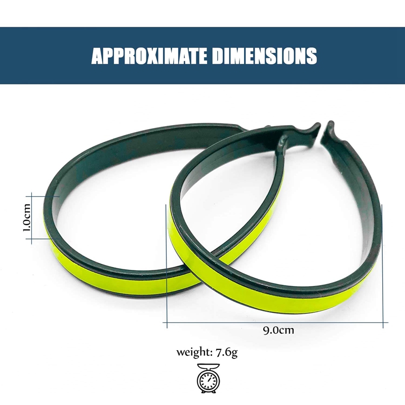 NXFDSIOZ 2Pair Bike Trouser Clips Lightweight Bike Trouser Clips with Reflective Bands for Night Rides. 