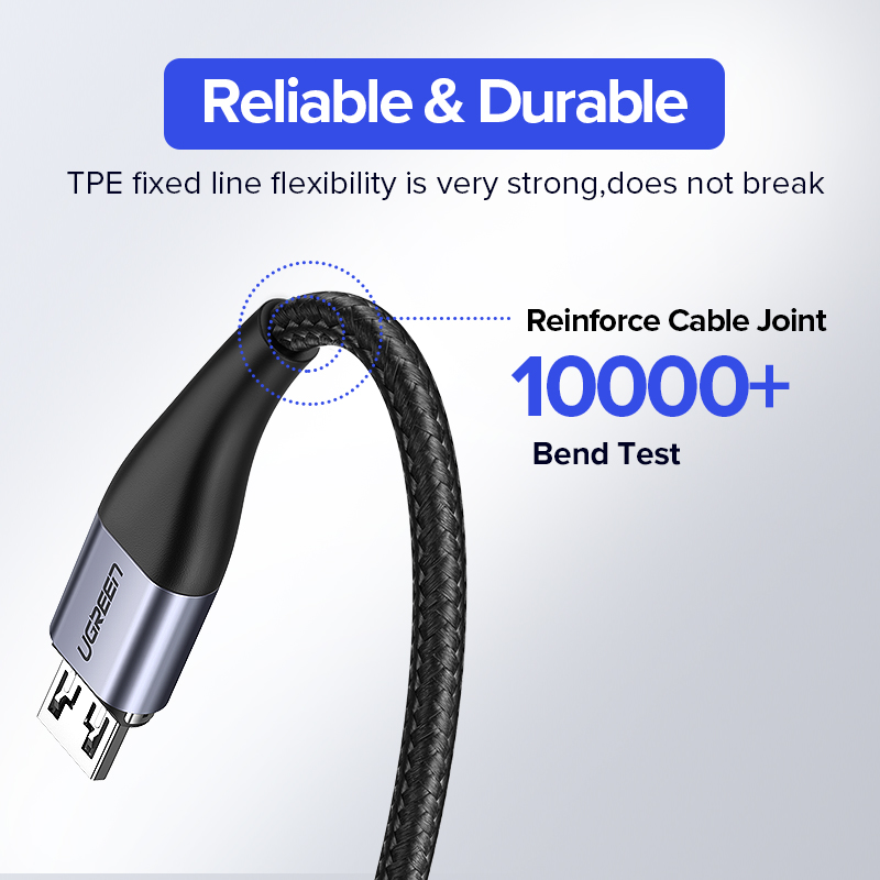 UGREEN 1 Meter Magnetic USB Cable Fast Micro USB Type C Cable for Xiaomi Redmi Note 9S Xiaomi Redmi Note 9S Samsung Xiaomi Huawei Nova 3i 5T ASUS Zenfone 2 OPPO VIVO Magnet Charger Microusb Cable. 