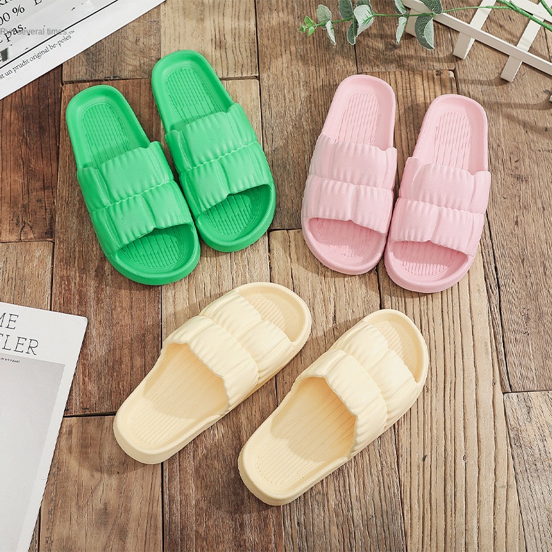 【WEJA】New Women Soft Sole Cloud Slippers Thick Platform Indoor Outdoor Beach Sandals Summer EVA Non Slip Flip Flops. 