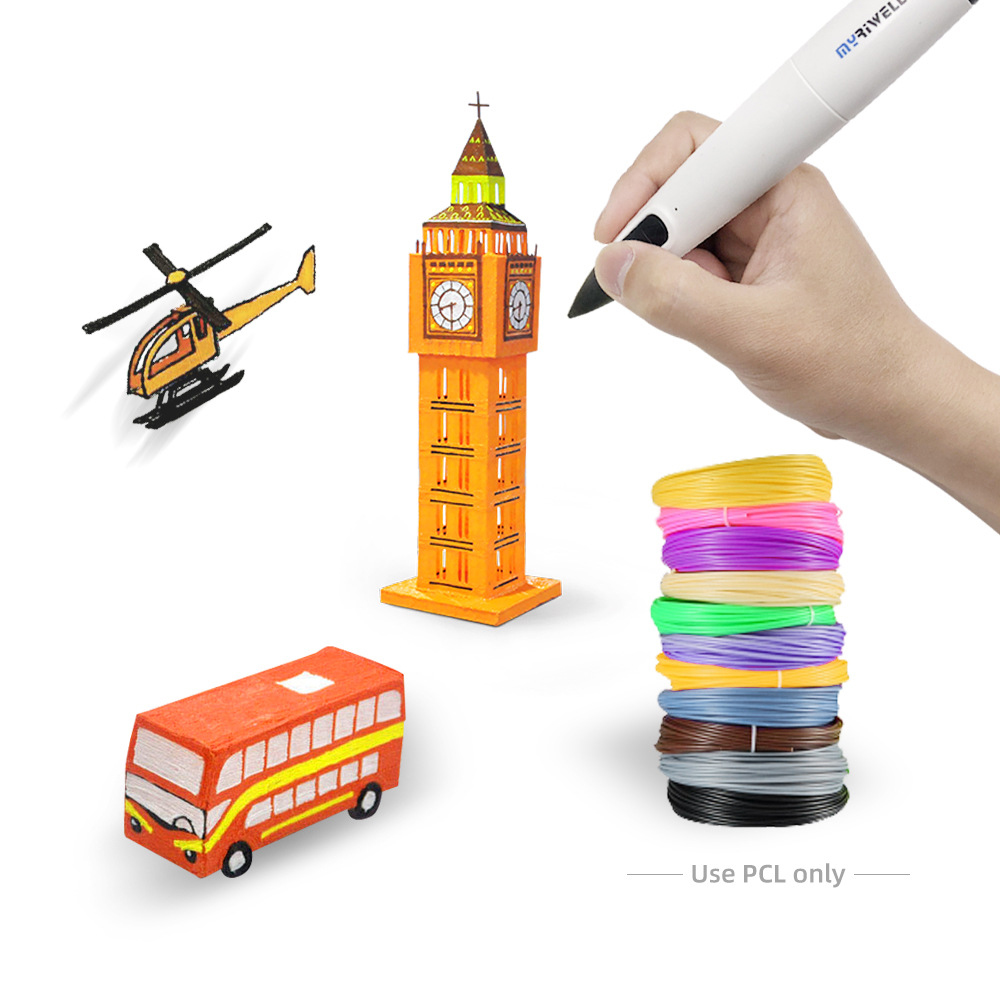 HXSJ Rp-300B Portable 3D Pen Low Temperature 3D Printing Pen Kids Birthday Gift Children 3D Drawing Pen. 
