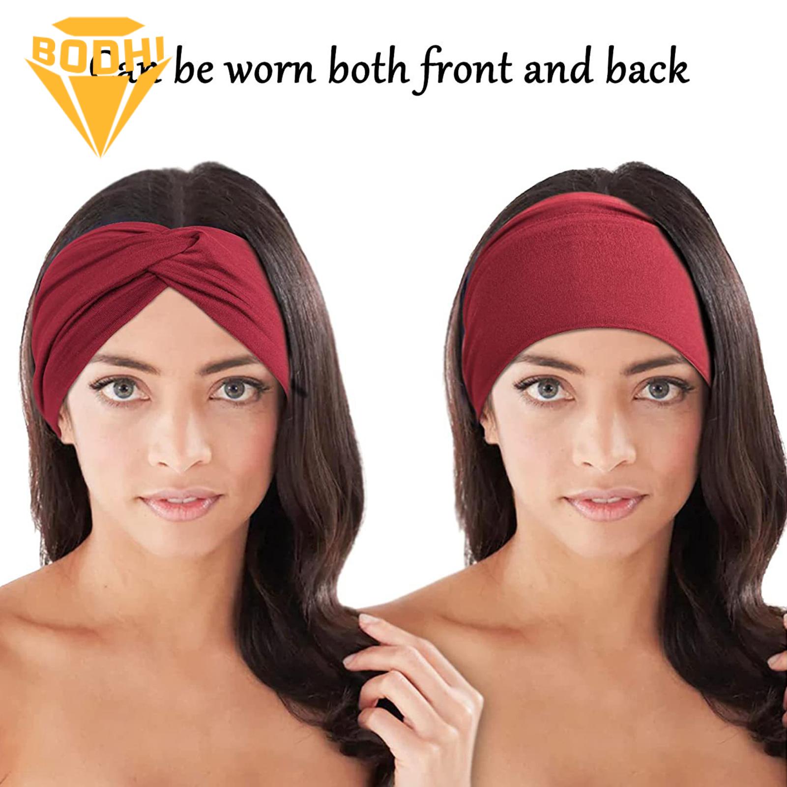 Hygroscopic Hair Accessory 4pcs Stretchy Soft Headband Set Comfortable Elastic Hair Bands in Solid Colors for Women Washable Hair Accessories for Everyday Use Hygroscopic Headband. 