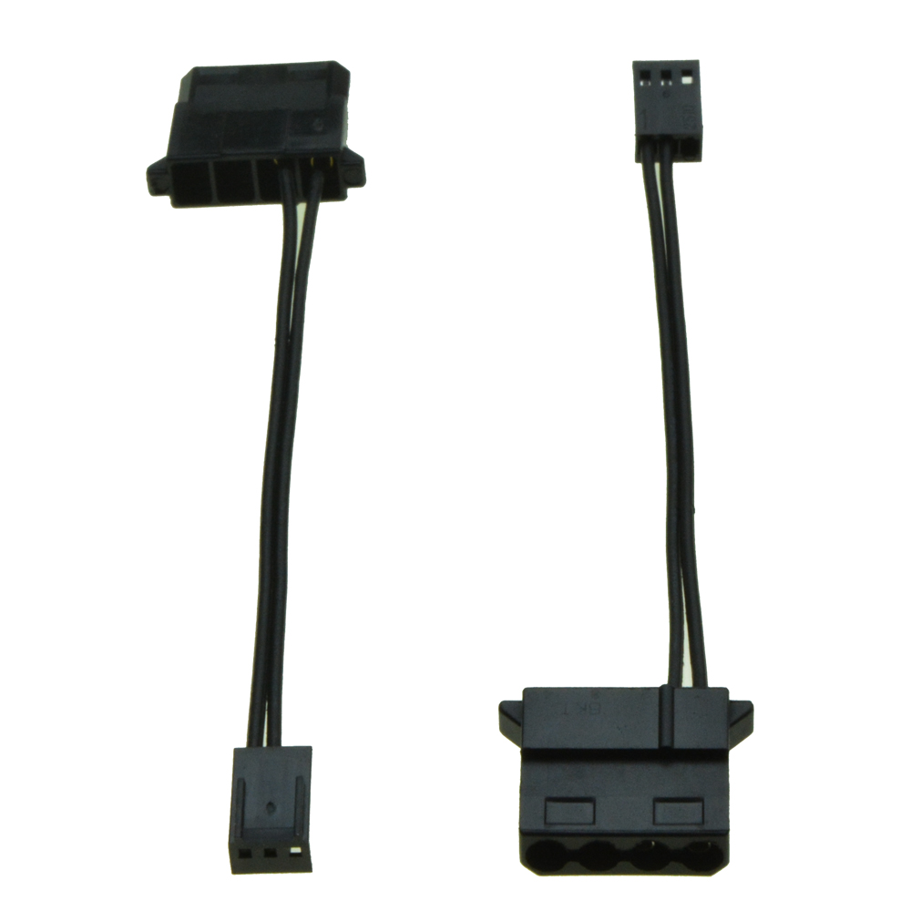 Ide Female Port To 3 Pin Fan Power Female Cable Molex D Plug Power To 3 Pin Connector Computer Pc Cooling Convertor Cable. 
