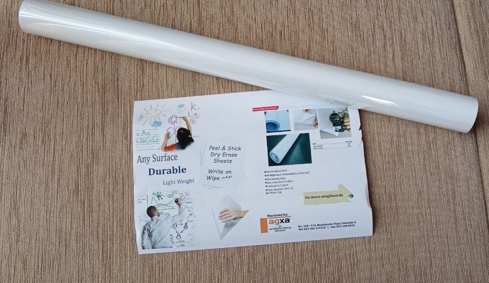 White Board Adhesive Wall Sticker 60*200 cm. 