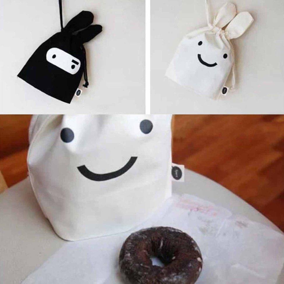 Cute Rabbit Drawstring Pouch Bag Storage Bag Travel Pouch Handy Snack Pouch