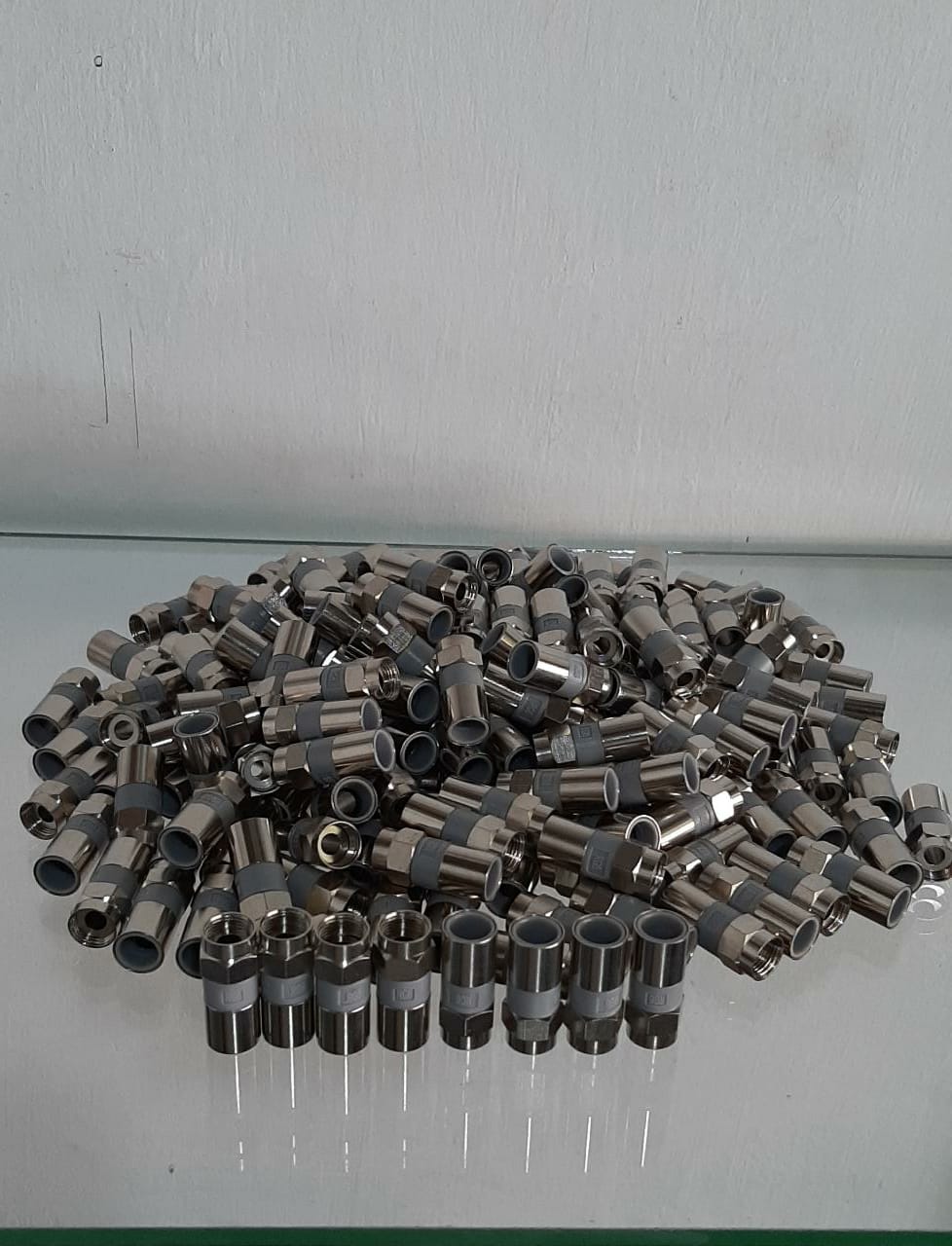 F Connector RG6 Coax Coaxial Adapter Plug for TV, Satellite & Cable TV (25 Pcs in 1 Pack). 