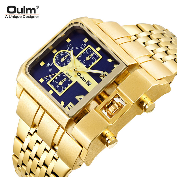 OULM brand fashionable business luxury waterproof quartz men's watch