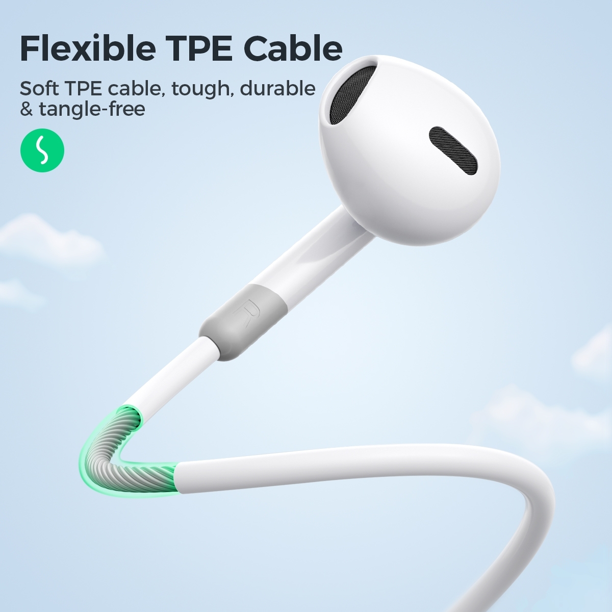 JOYROOM JR-EW01 3.5mm Half In-Ear Wired Earphone, Length: 1.2m. 