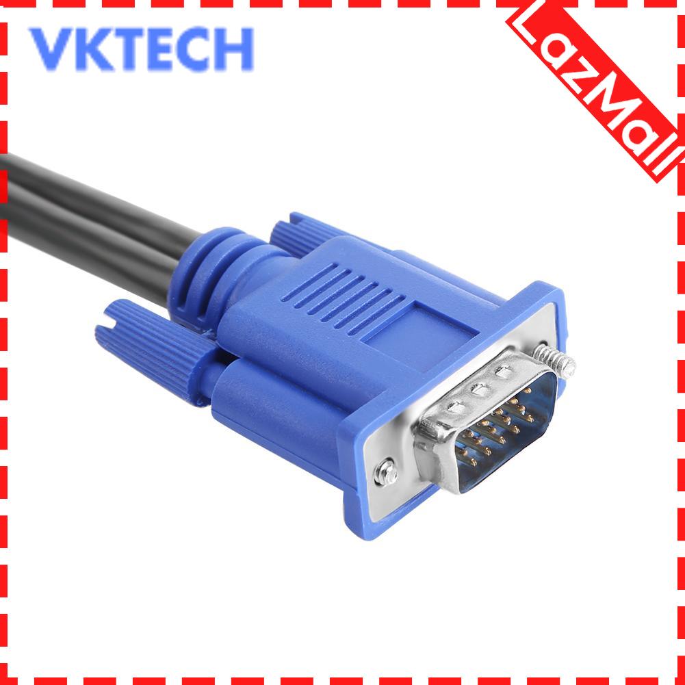 VGA Splitter Cable 1 Computer to Dual 2 Monitor Male to Female Adapter Wire. 