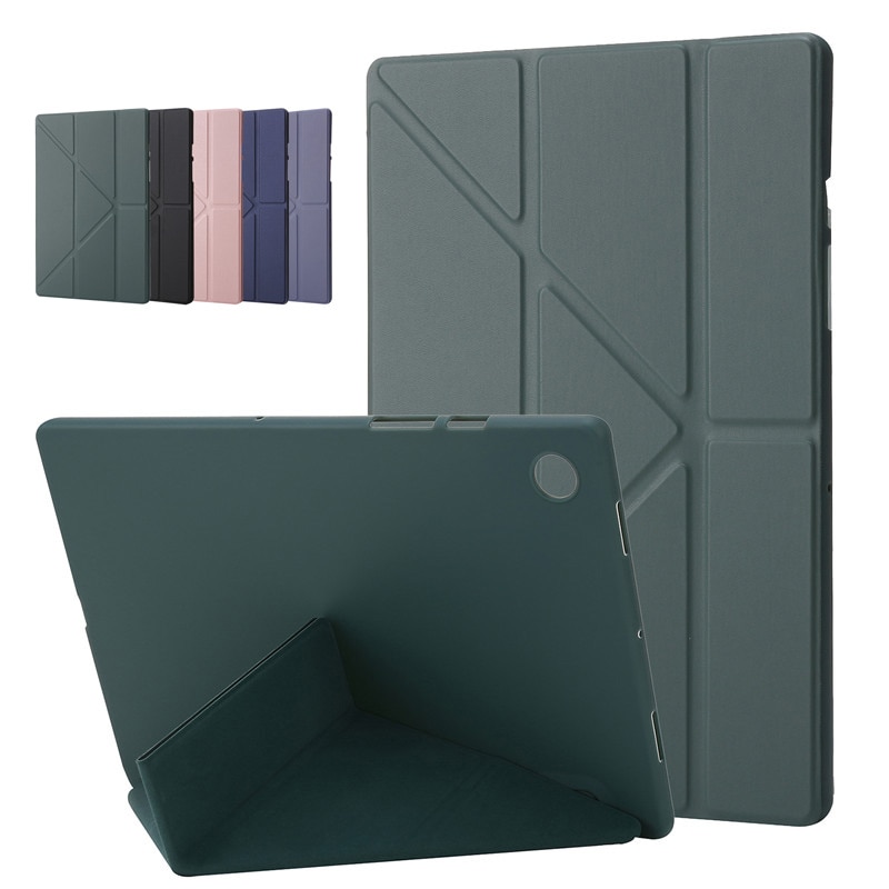For Samsung Galaxy Tab A8 2021 Case 10 5 Inch PU Leather Soft Silicon Back Stand Smart Cover For Samsung Tab A8 10.5 SM-X200/SM-X205. 
